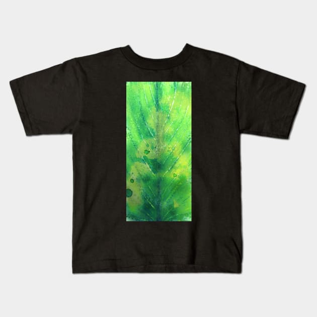 Tall Leaf Spine Painting Kids T-Shirt by BonBonBunny